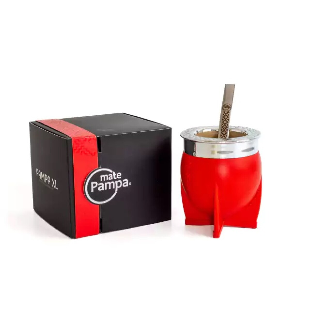 MATE PAMPA XL CON BOMBILLA - ROJO 