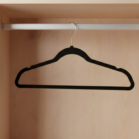 Percha antideslisante de terciopelo NEGRO