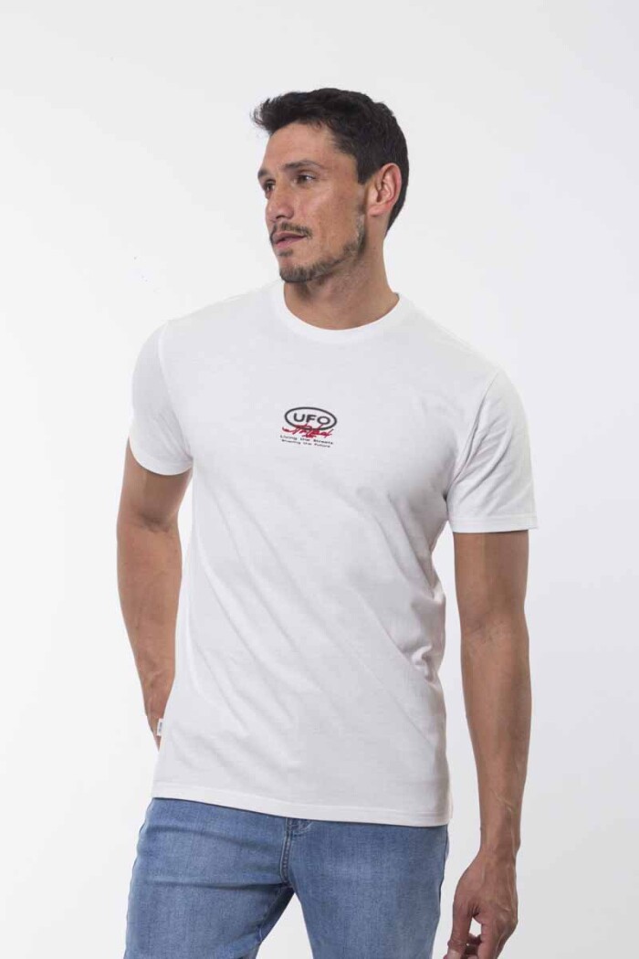 REMERA UFO MANGA CORTA ESTAMPADA Blanco