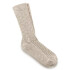 Medias Cotton Slub Beige White