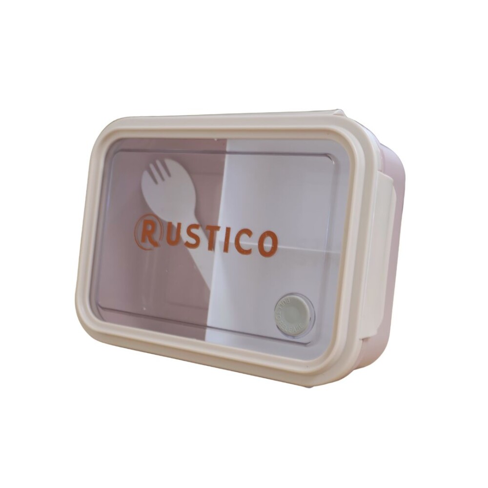 Tupper hermético -Rustico Color Pastel - Práctico para comidas Rosa