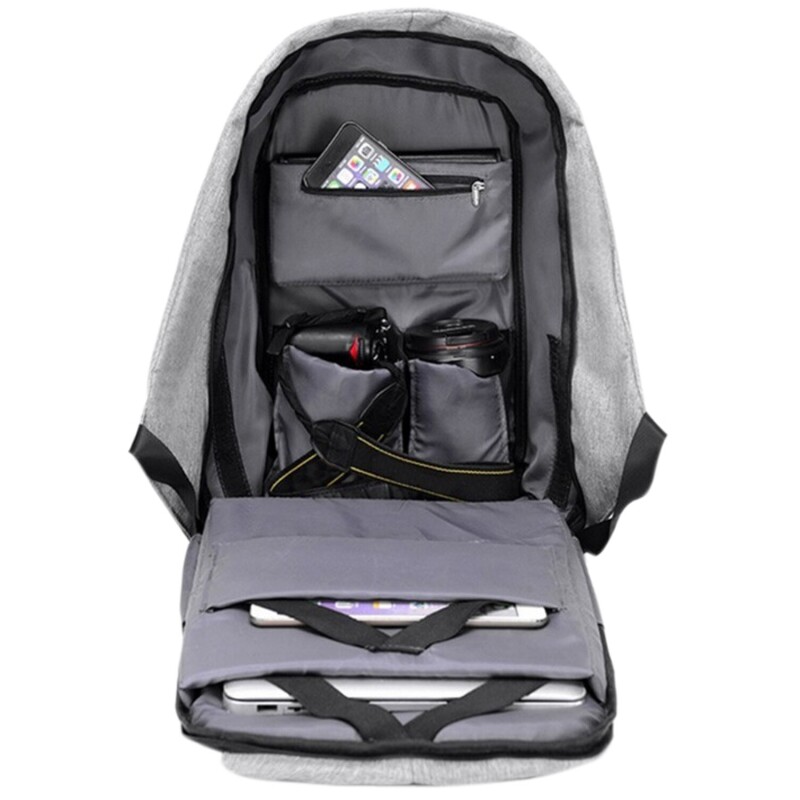 Mochila Anti Robo con Usb y Espacio para Notebook Arye Negro
