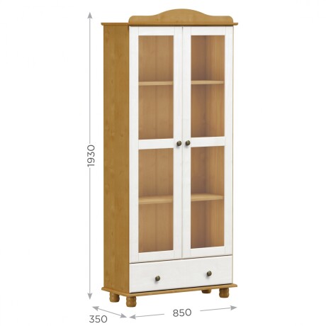 Vitrina Rubi Color Carvalho Y Blanco Vitrina Rubi Color Carvalho Y Blanco