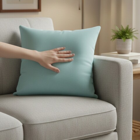 Almohadón Decorativo 45x45 cm - Celeste – Cojín Suave para Cama y Living Almohadón Decorativo 45x45 cm - Celeste – Cojín Suave para Cama y Living