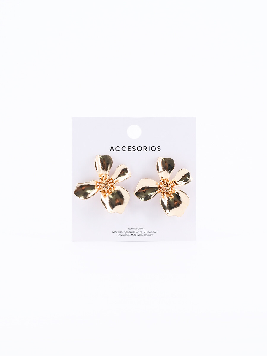 CARAVANAS DORADAS FLOR - DORADO 