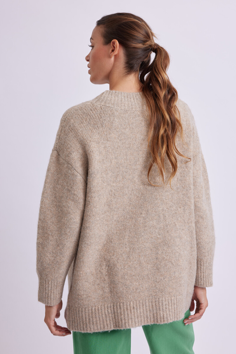 Cardigan de punto Beige