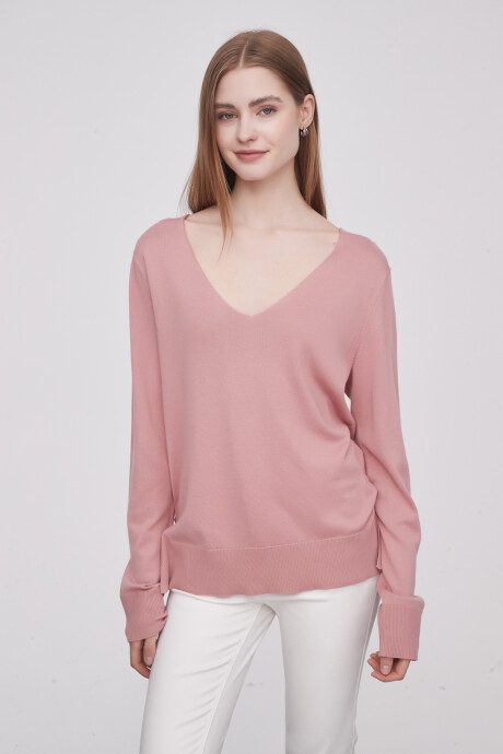 Sweater Aumba Rosa Oscuro