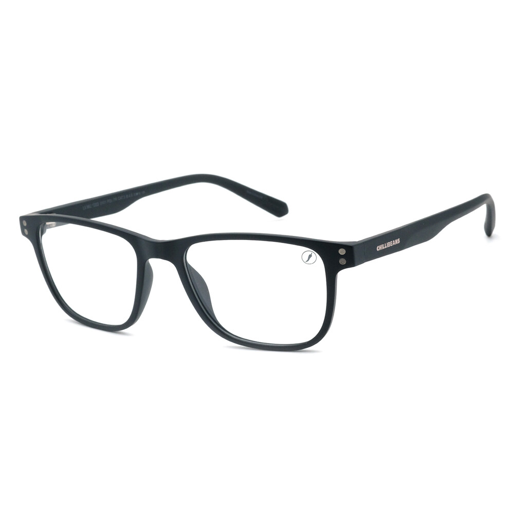 Lentes 2 En 1 Otica Cuadrado Negro/Negro