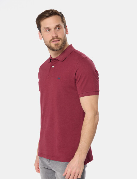 REMERA POLO LISA PIQUÉ Bordo Melange