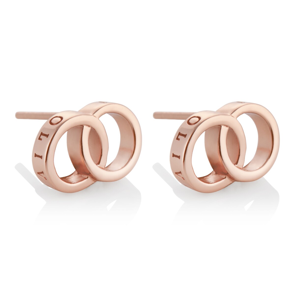 Caravanas Olivia Burton Acero Oro Rosa 