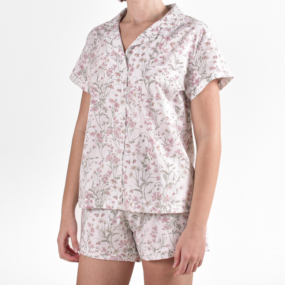 Short y Camisa Mangas Corta Flores Colección 2025 P