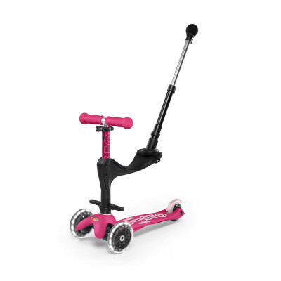 Monopatín Mini Micro 3 en 1 Deluxe Plus Led Rosa