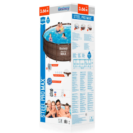 Piscina Bestway Rattan 9150 L Estructural 366x100 Cmb001097