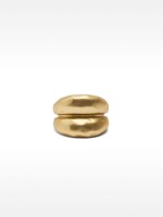 Anillo Redondeado Efecto Doble dorado