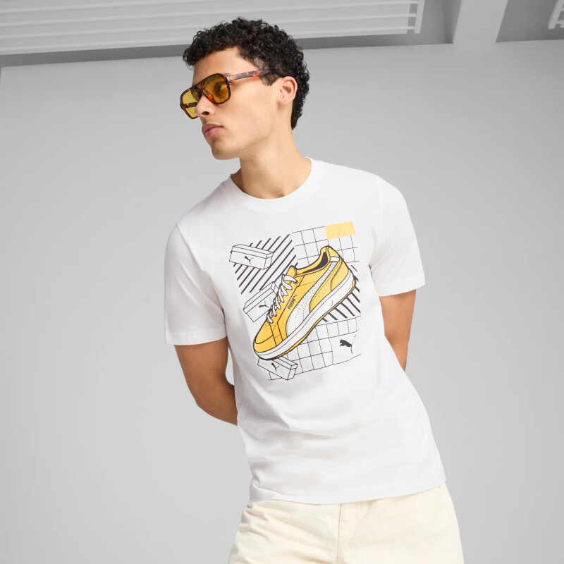 Remera Puma GRAPHICS Sneaker Tee de Hombre - 684830 02 Blanco