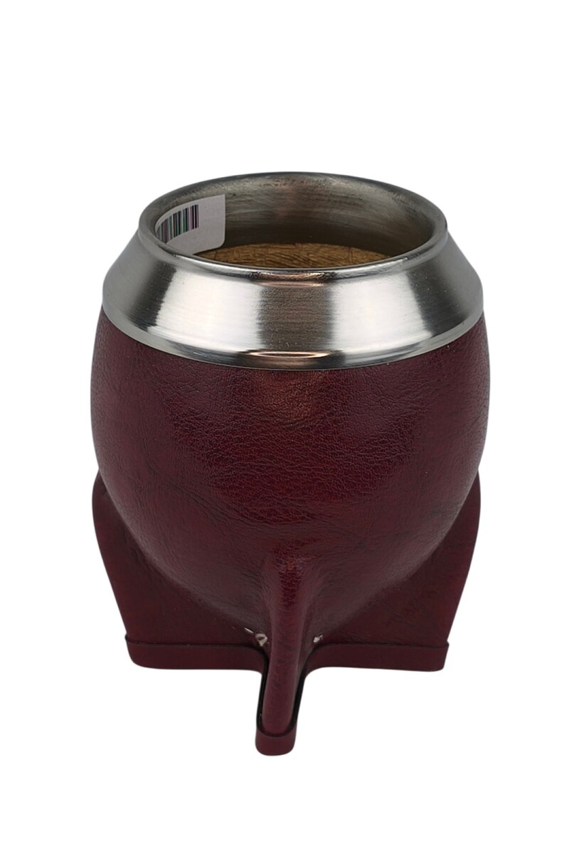 Mate calabaza simil color torpedo Bordó