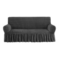 Funda para sillón de 3 cuerpos tela elastizada Negro
