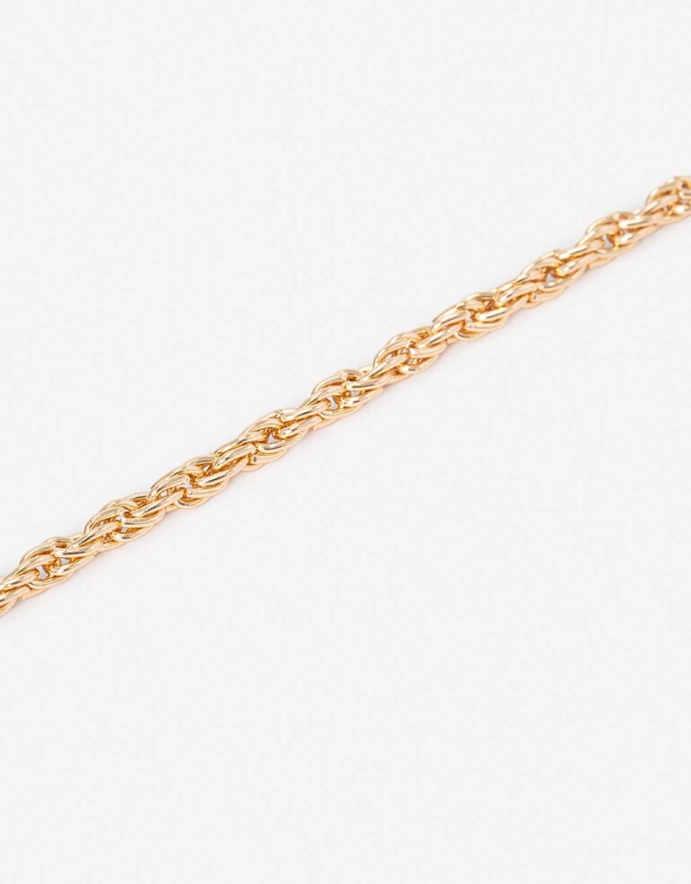 Pulseras Flexibles Metal Pulsera De Metal Torzado De La Línea Stay Golden. - Dorado