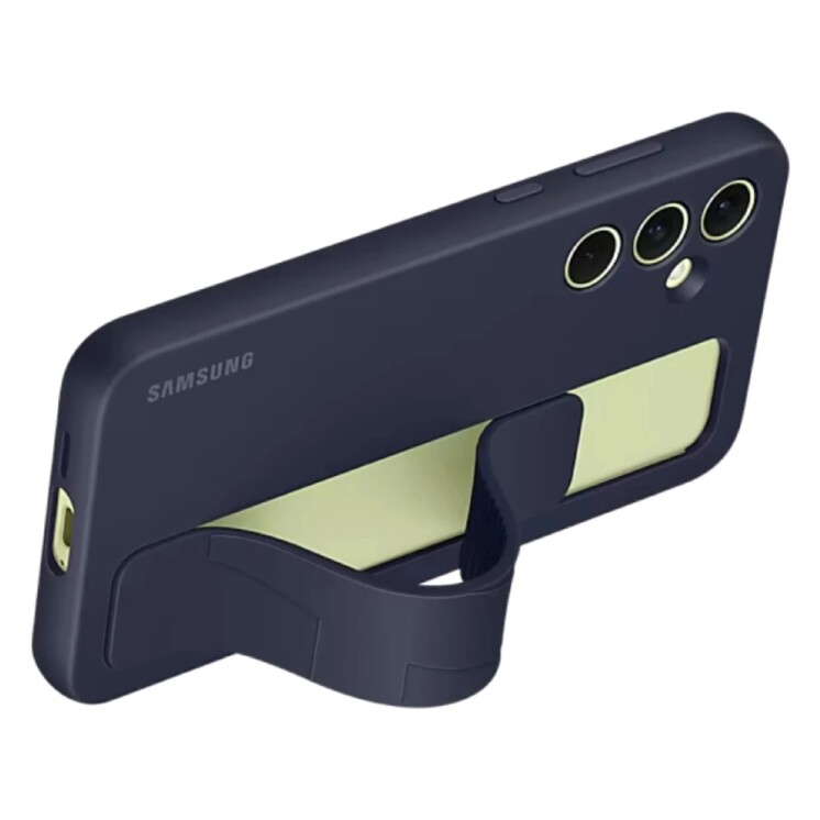 Funda Samsung Standing Grip Case con Correa y Soporte para Galaxy A55 5G Black