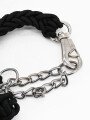 COLLAR Y CORREA TRENZADA NEGRO