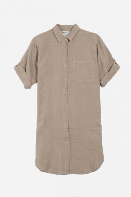 Camisa mangas 3/4 BEIGE