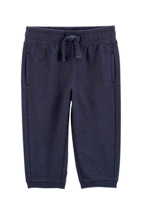 Pantalón deportivo de algodón, azul marino Sin color