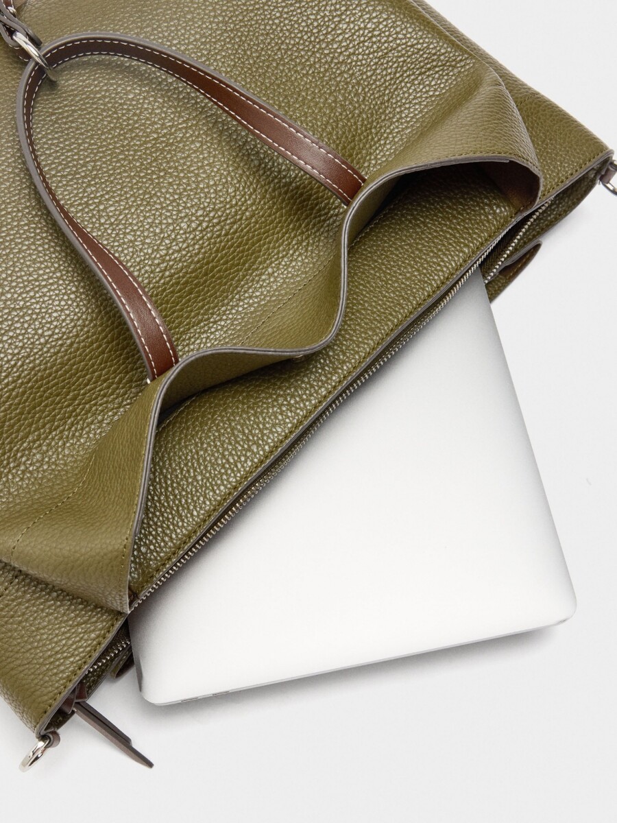 Bolso Para Portátil 13" Con Bandolera caqui