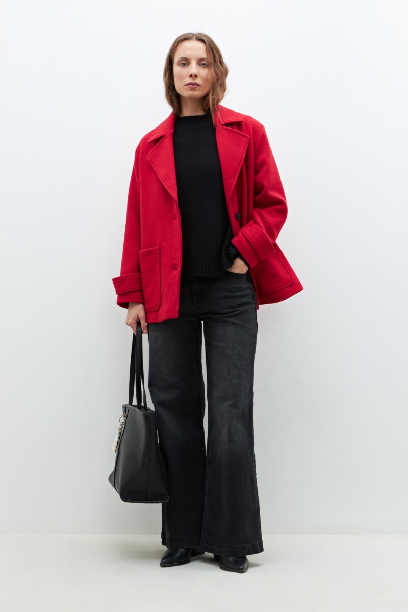 Tapado de paño con bolsillos - rojo 