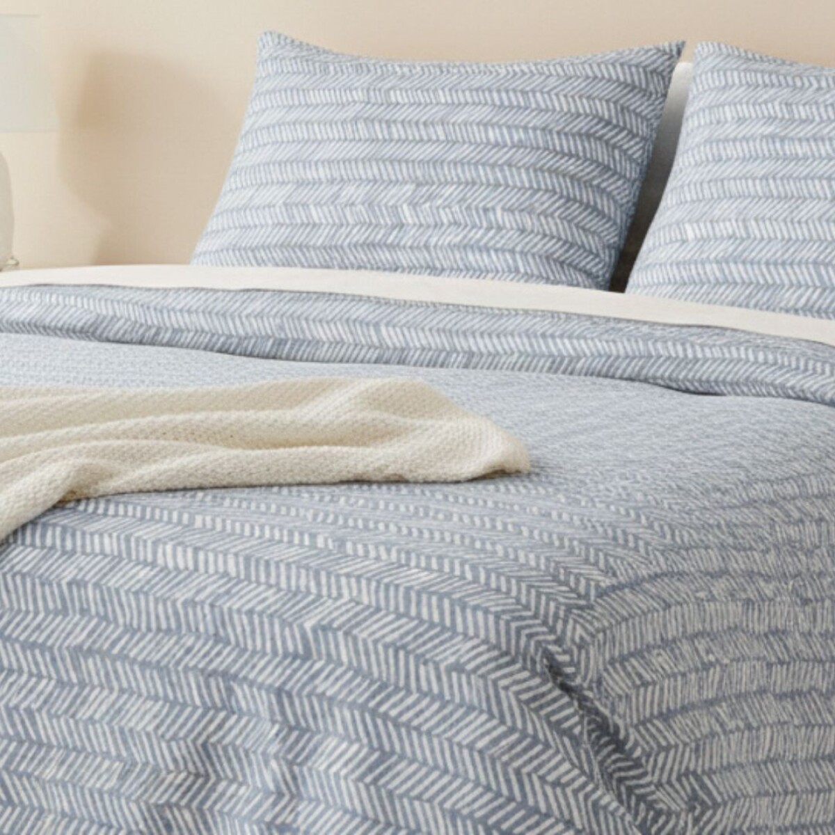 Juego de Sábanas Bukara Celeste - 1 1/2 Plazas 