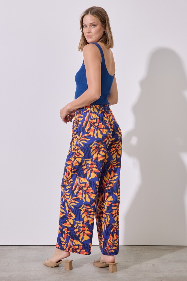 Pantalon Printed MULTI/AZUL