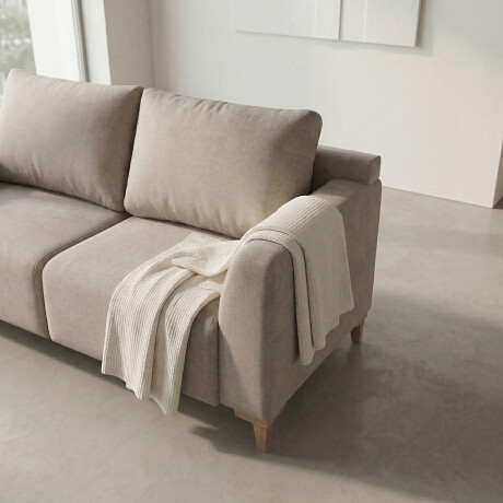 Sofá Gino - Microfibra - 2 cuerpos TC 1010 (Beige)