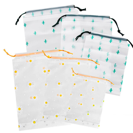 Set X24 Bolsas Viaje Organizador P/calzado Y Ropa Cactus