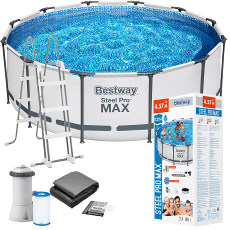 Piscina Bestway Estructural 16015 L 457x122cm + Bomba Piscina Bestway Estructural 16015 L 457x122cm + Bomba