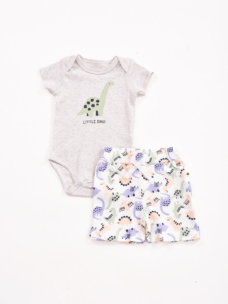SET BODY + SHORT LITTLE DINO ESTAMPADO 1