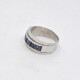 Anillo En Oro 18K Blanco Con Zafiros Anillo En Oro 18K Blanco Con Zafiros
