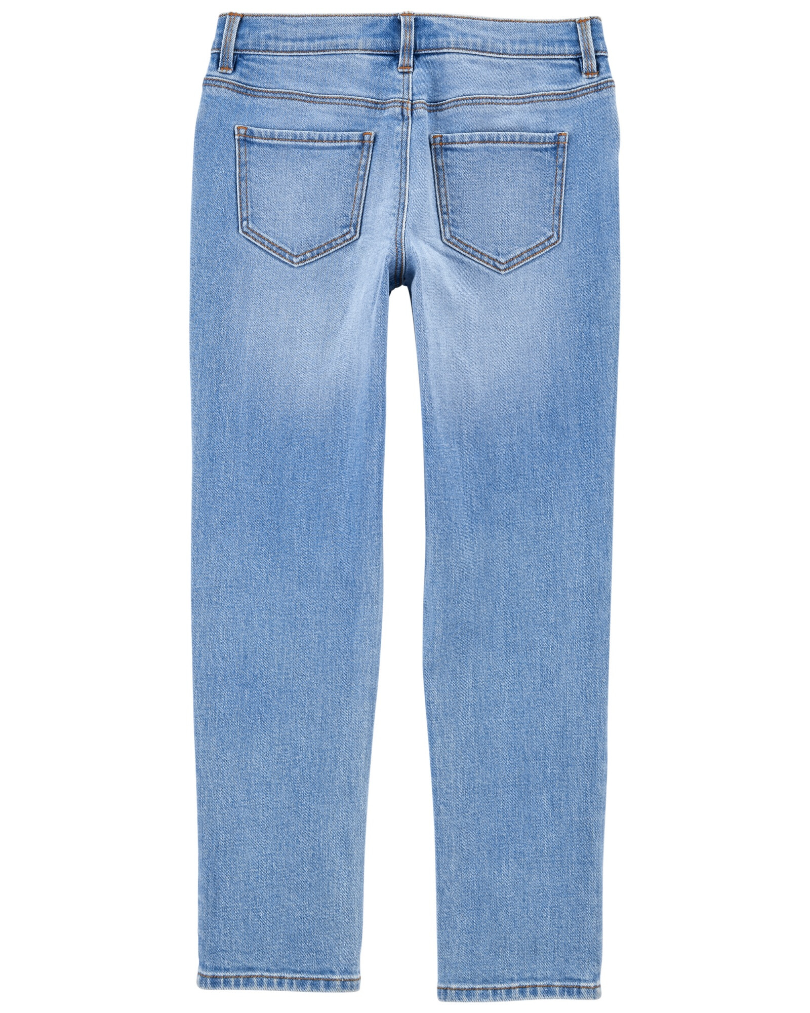 Pantalón de jean con detalles rasgados. Talles 6-8 Sin color