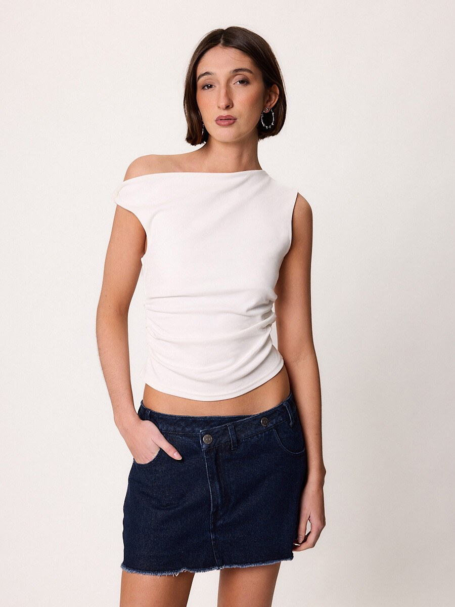 TOP BASSIO DIXIE - Blanco 