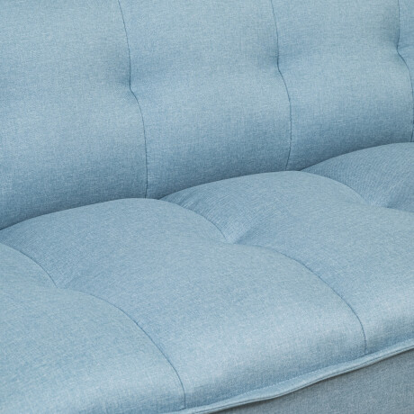 SOFÁ CAMA 2 CUERPOS MADERA-Y-TELA AZUL MADEIRA