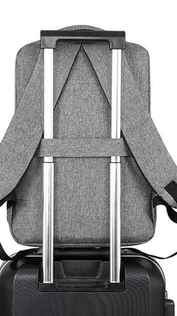 MOCHILA CHICAGO TRIBUNE GRIS
