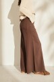 PANTALON WIDE XL LINEN SS27 Marron Ibarra