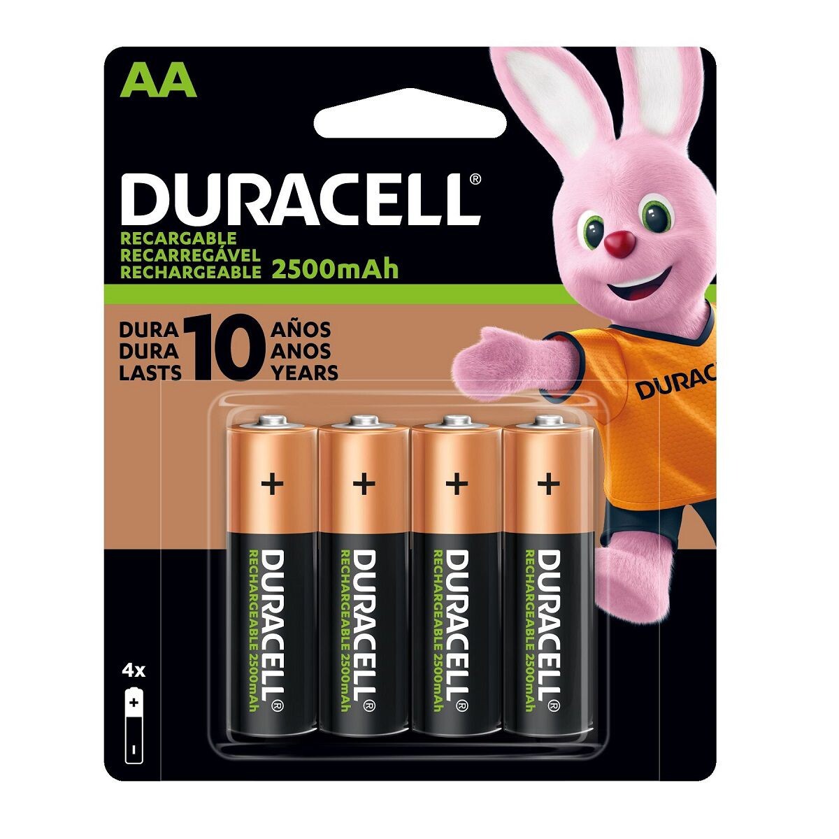 DURACELL PILA AAX4 RECARGABLE BLISTER 