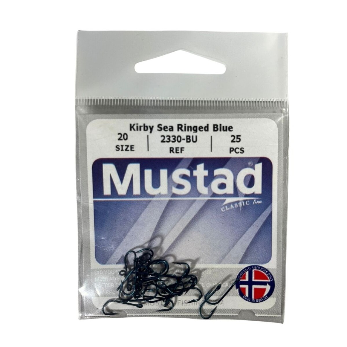 Anzuelo Mustad Pata Larga Blue 2330BU Nº20 x25 Unidades 