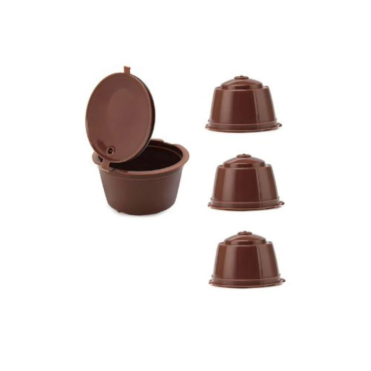 Pack X4 Cápsulas de Café Ecológicas Reutilizables 50ML - MARRON 