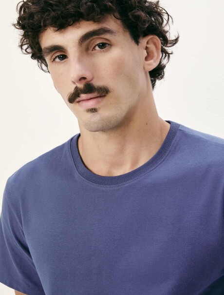 CAMISETA BÁSICA MANGA CORTA AZUL