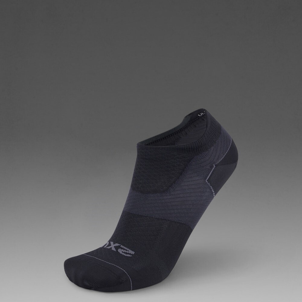 Vectr Ultralight No Show Socks - Unisex Black/titanium