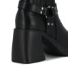 Darkness Bota Dama Caña Media Taco Cuadrado C/ Hebilla Y Elastico Negro