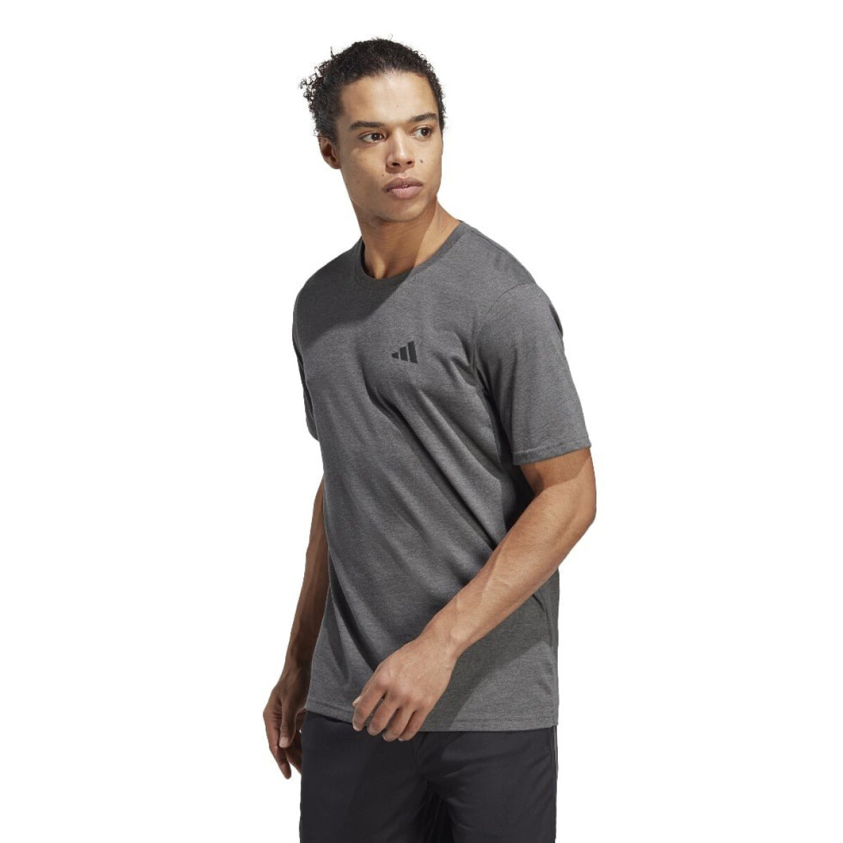 Remera de Hombre Adidas Train Essentials Feelready Adidas - Gris - Negro 