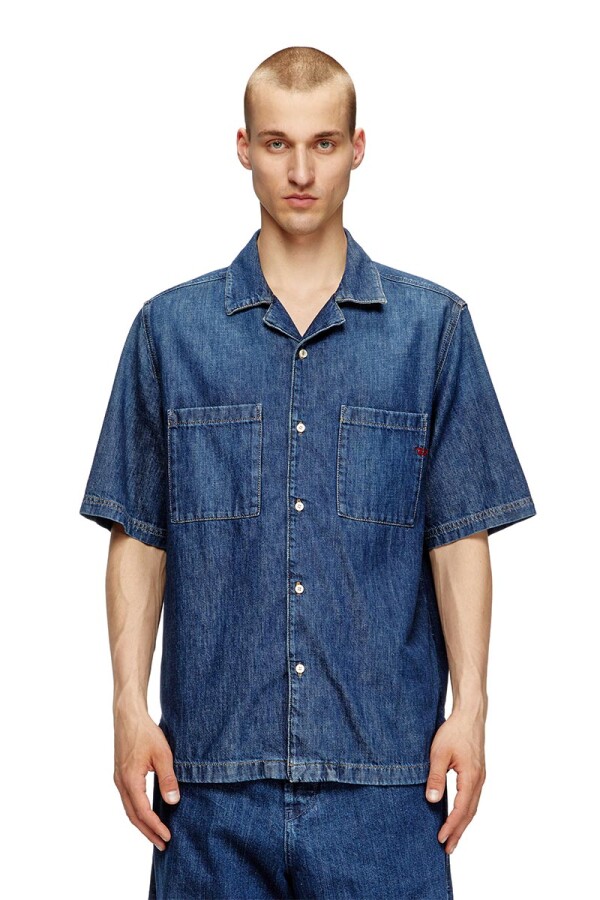 Camisa Para Hombre D-Paroshort Azul Marino