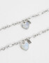 Pulseras Flexibles Sets Moonstone Set De 2 Pulseras Para Compartir Moonstone - Plateado