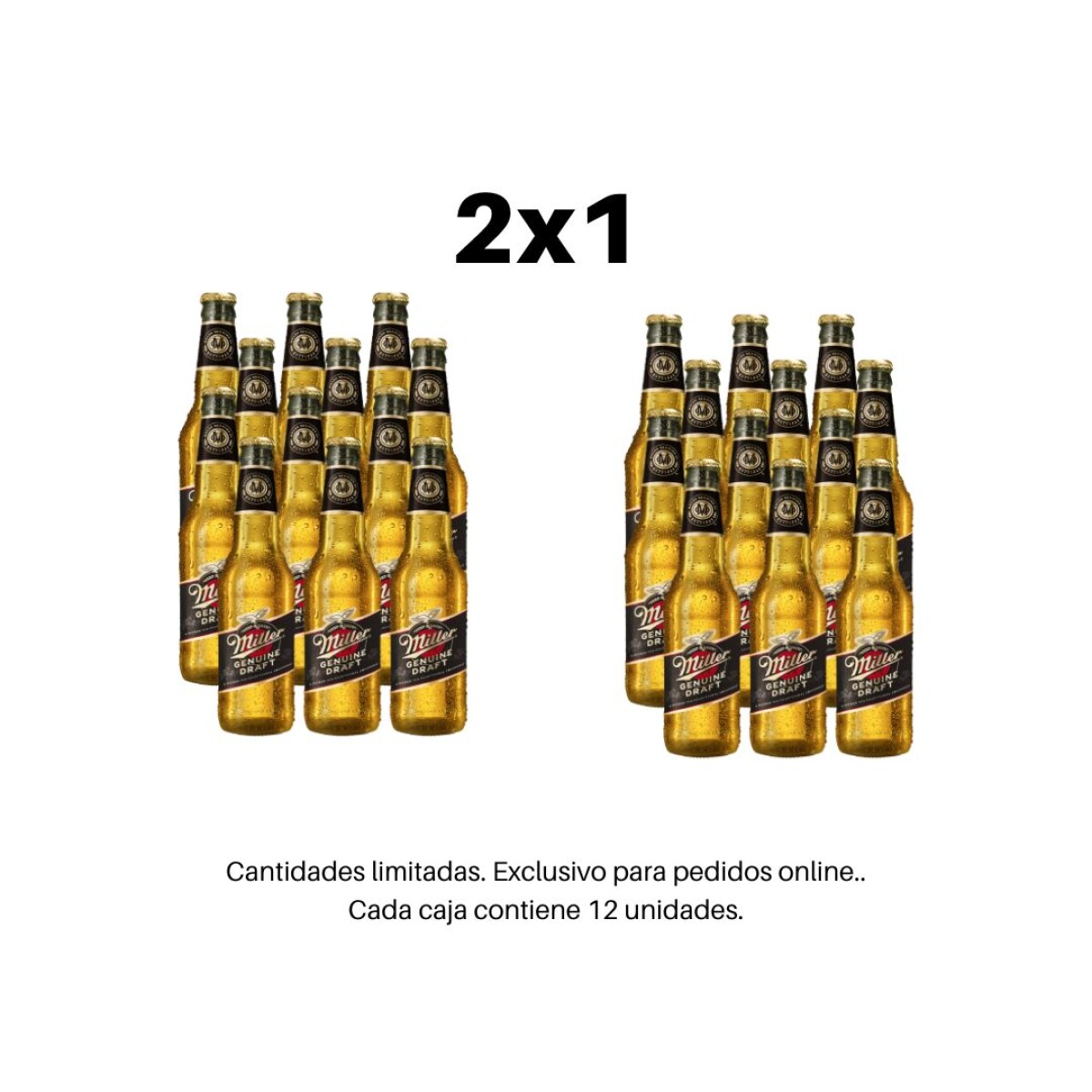 2x1 Cajas Miller Genuine Draft 355ml 